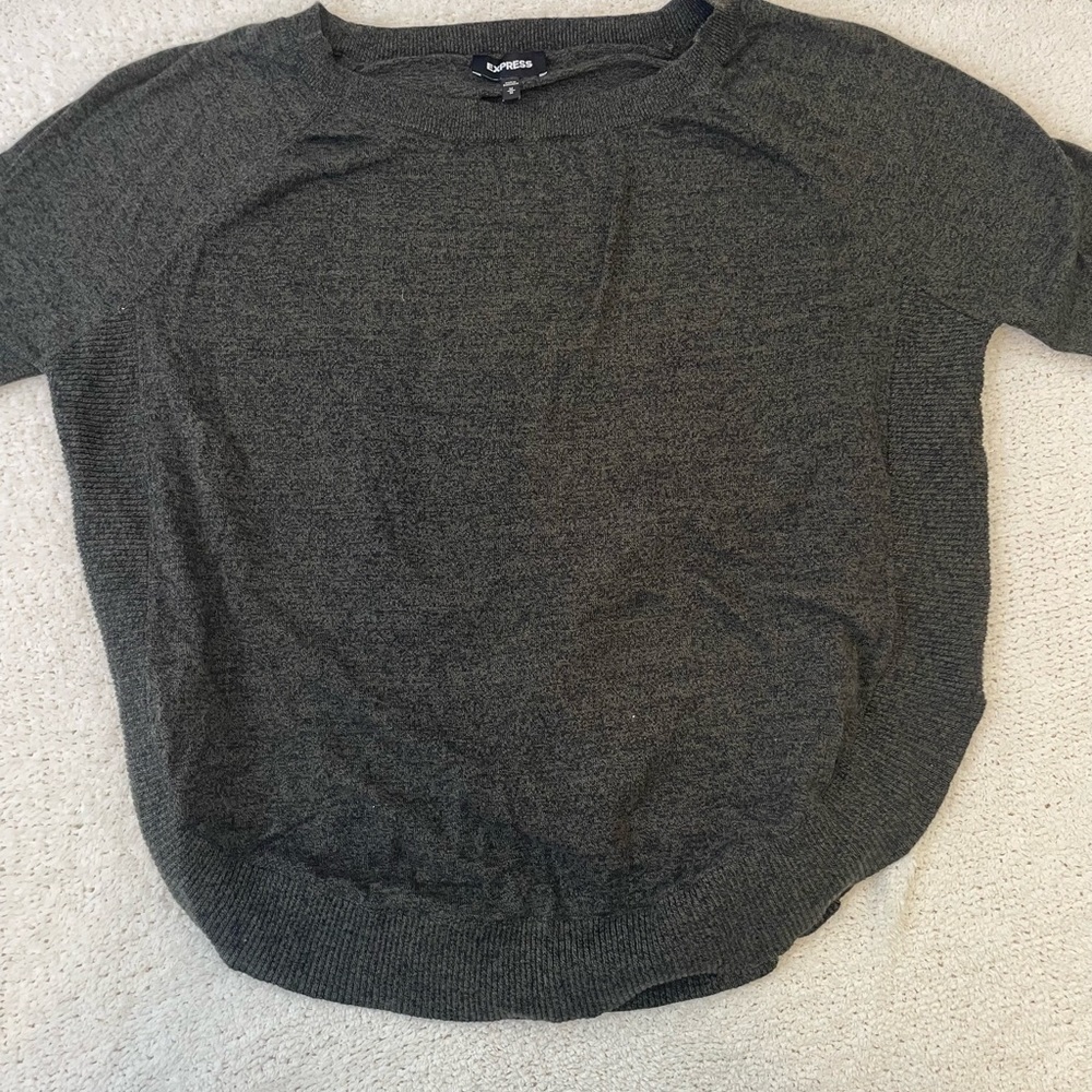 Green oversized sweater from express